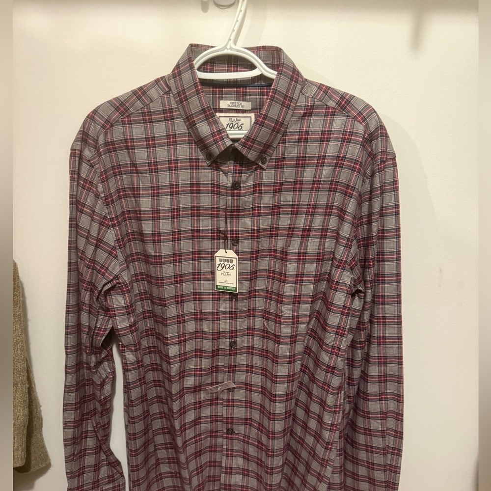 NWT Jos. a Bank plaid polo size large